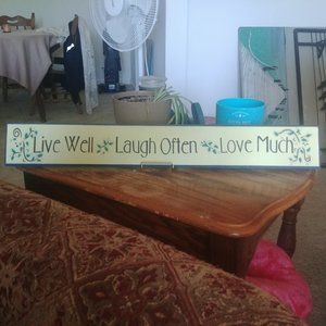 Live well, laugh often, love much wall word decor